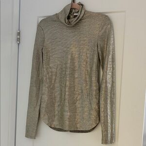 H&M STUDIO A/W 2019 METALLIC TURTLENECK TOP